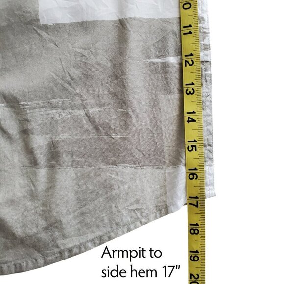 ALFANI All Cotton Painted Blocks Regular-Fit Stretch Printed Button-Down Shirt M - Picture 12 of 13